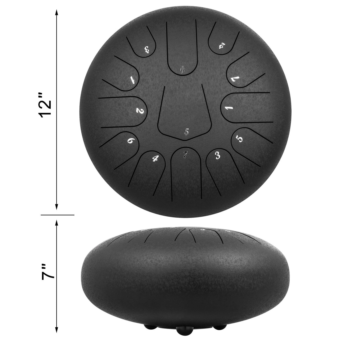 VEVOR Steel Drum, 13 Notes Percussion Instrument, 12 Inches Tongue Drum, Steel Tongue Drum,-$55