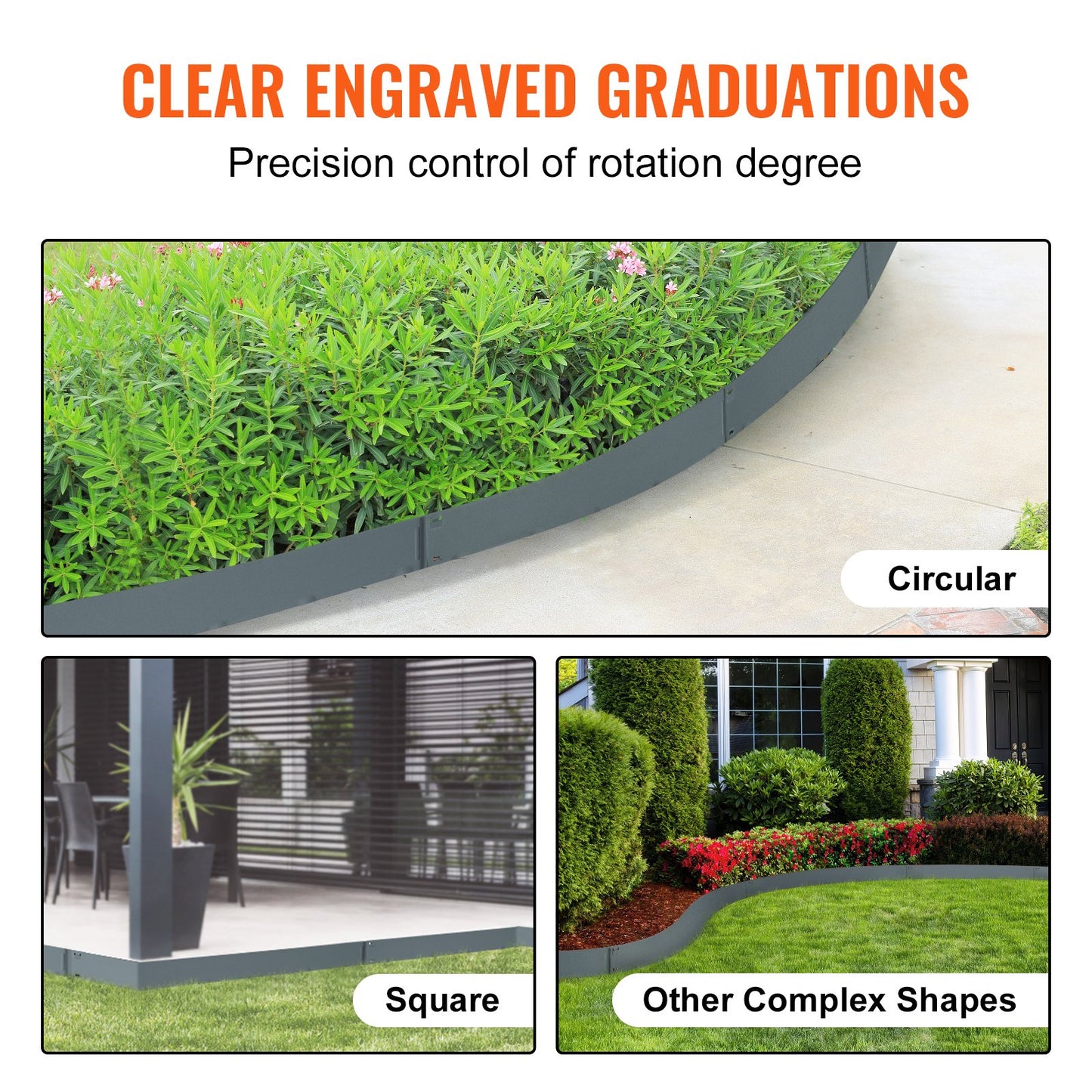 VEVOR Steel Landscape Edging, 5-pack Steel Garden Edging Borders, 39" L x 4" H Strips,-$45