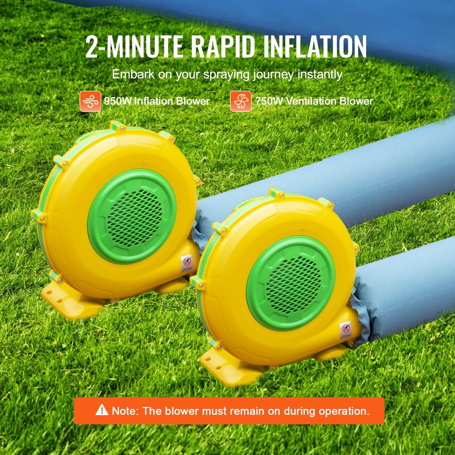 VEVOR Inflatable Paint Booth, 26.2 x 14.8 x 9.8 ft Inflatable Spray Booth, with 950W+750W Powerful Blowers,