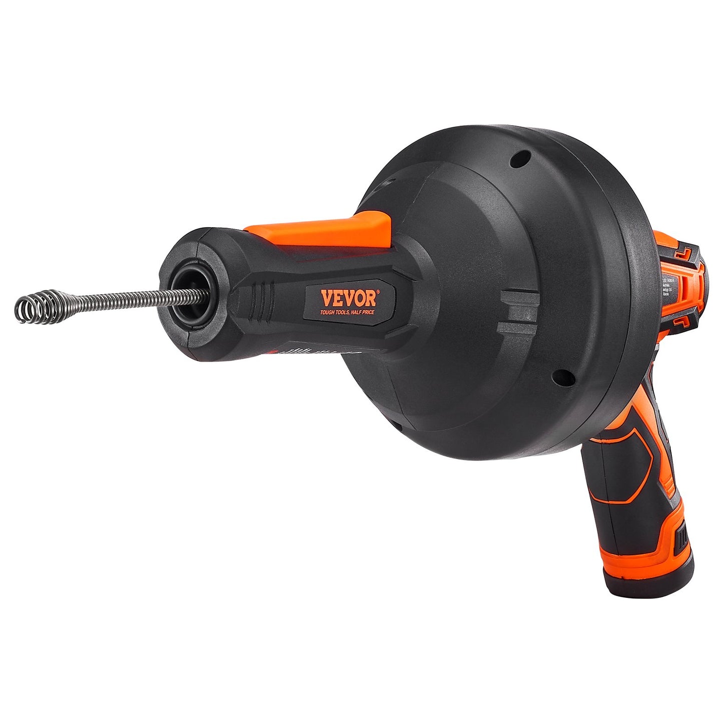 VEVOR 12V Electric Drain Auger, 25FT Cordless Plumbing Snake Auto Feed, Pipeline Snake Drain,-$50