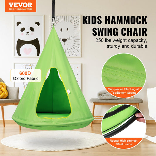 VEVOR Kids Nest Swing Hammock, Hanging Hammock with Adjustable Rope, for Kids Indoor and Outdoor,-$45
