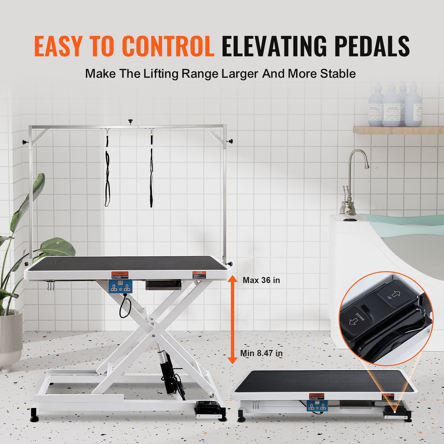 VEVOR 50" Electric Pet Grooming Table, Heavy Duty Dog Grooming Arm for Large Dogs,-$400
