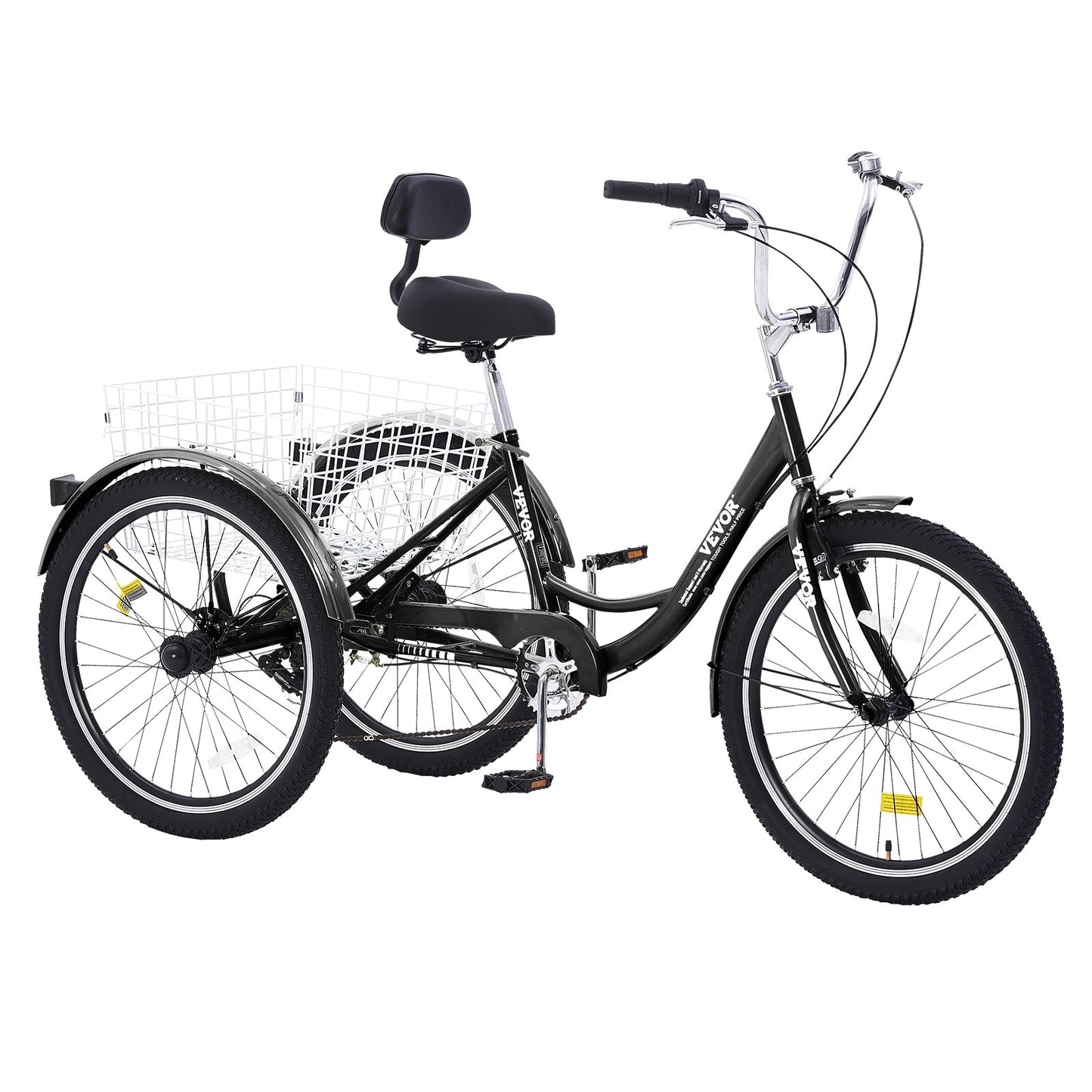 VEVOR Adult Tricycles Bike, 7 Speed Adult Trikes, 26 Inch Three-Wheeled Bicycles,-$240