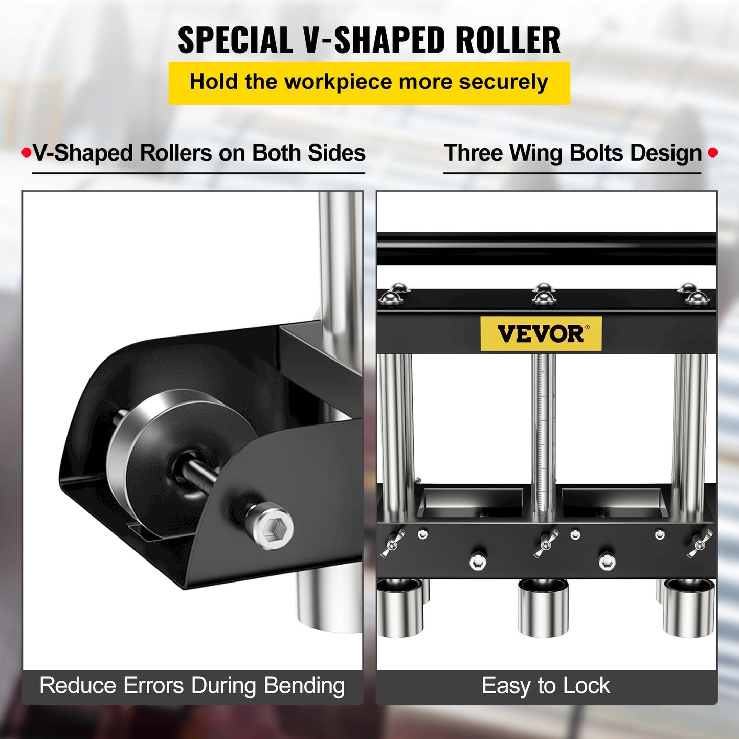 VEVOR Sheet Metal Brake, 0-90°Bending Angle, 3-Station Design Edge Roller, 0.63" to 5.7"(16-145 mm),-$90