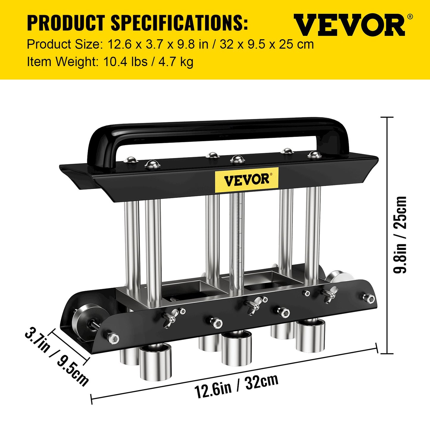 VEVOR Sheet Metal Brake, 0-90°Bending Angle, 3-Station Design Edge Roller, 0.63" to 5.7"(16-145 mm),-$90