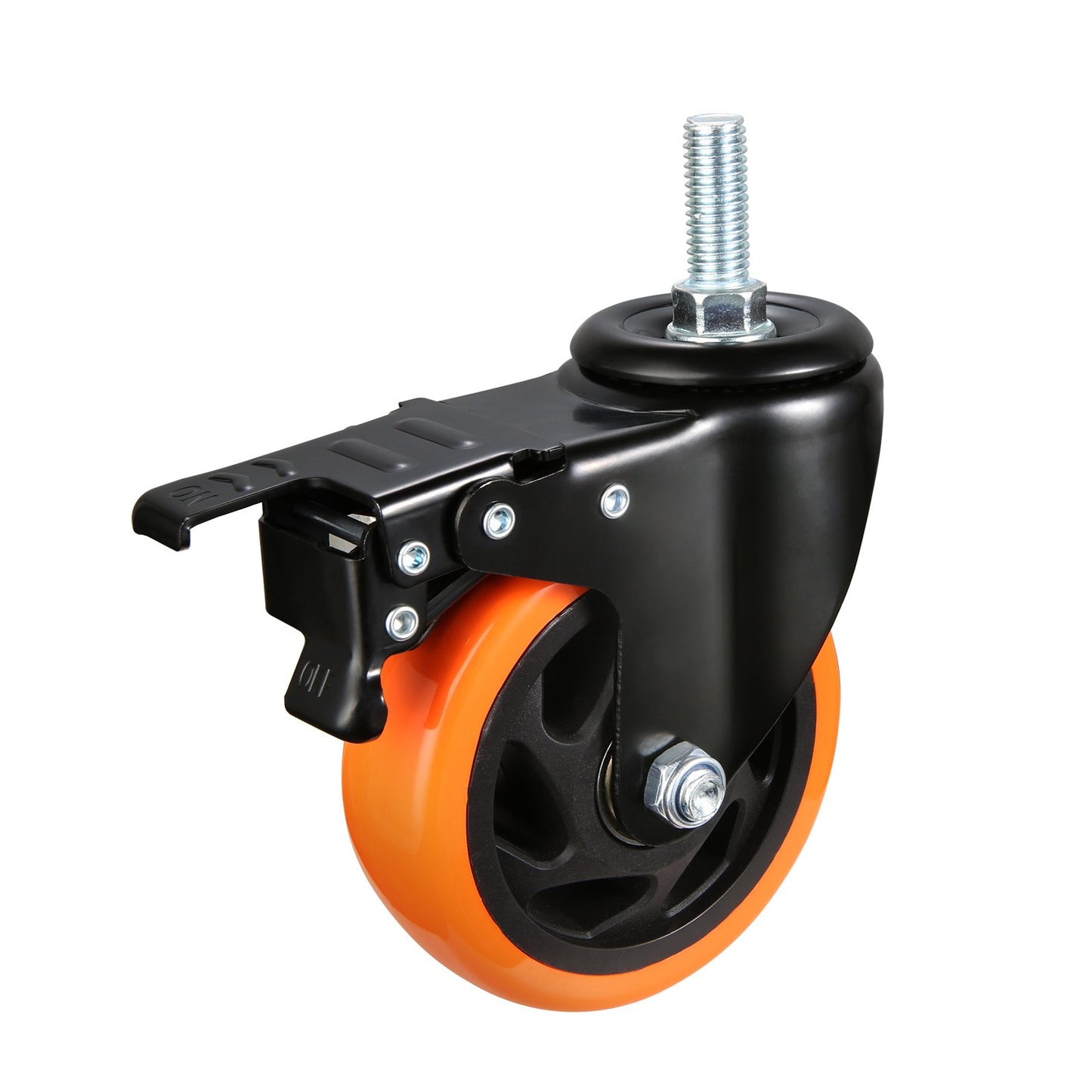 VEVOR Caster Wheels, 4 inch, Set of 4, 440 lbs Capacity, Threaded Stem Casters with Security Dual Locking,-$25