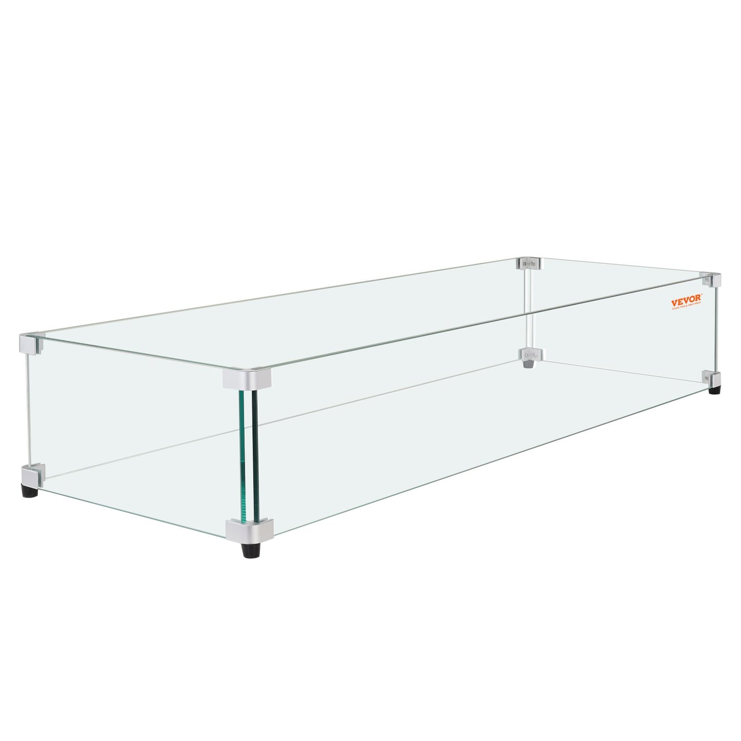 VEVOR Glass Wind Guard for Rectangular Fire Pit Table 36 x 16 x 7.5 Inch, 0.31 inch Thick,-$60