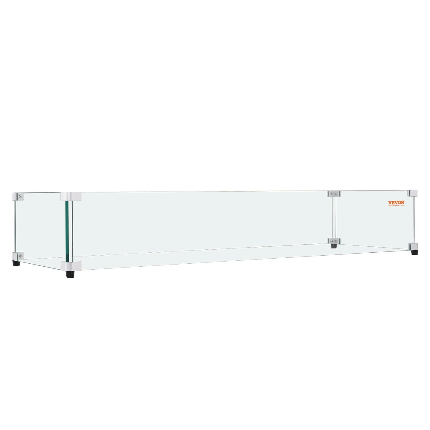 VEVOR Glass Wind Guard for Rectangular Fire Pit Table 36 x 16 x 7.5 Inch, 0.31 inch Thick,-$60