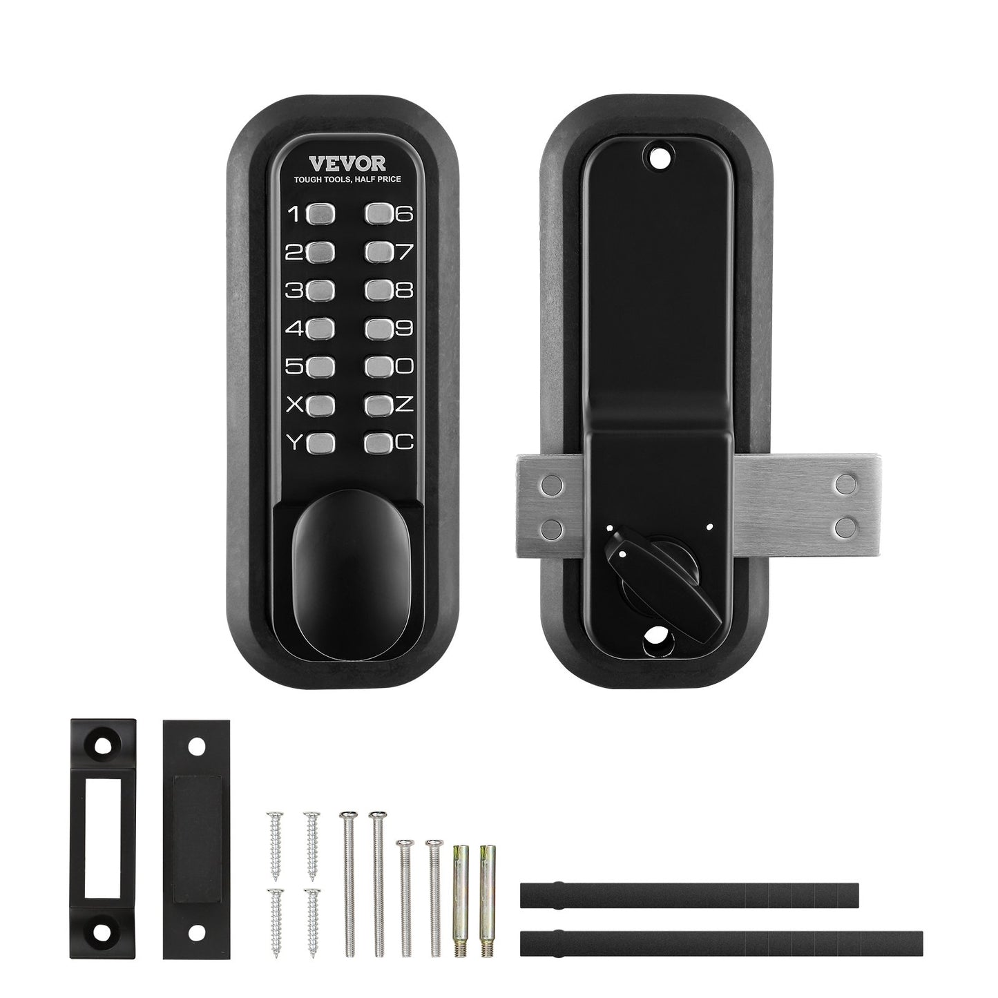 VEVOR Mechanical Keyless Entry Door Lock, 14 Digit Keypad, Water-proof Zinc Alloy, Door Locks Set,-$45