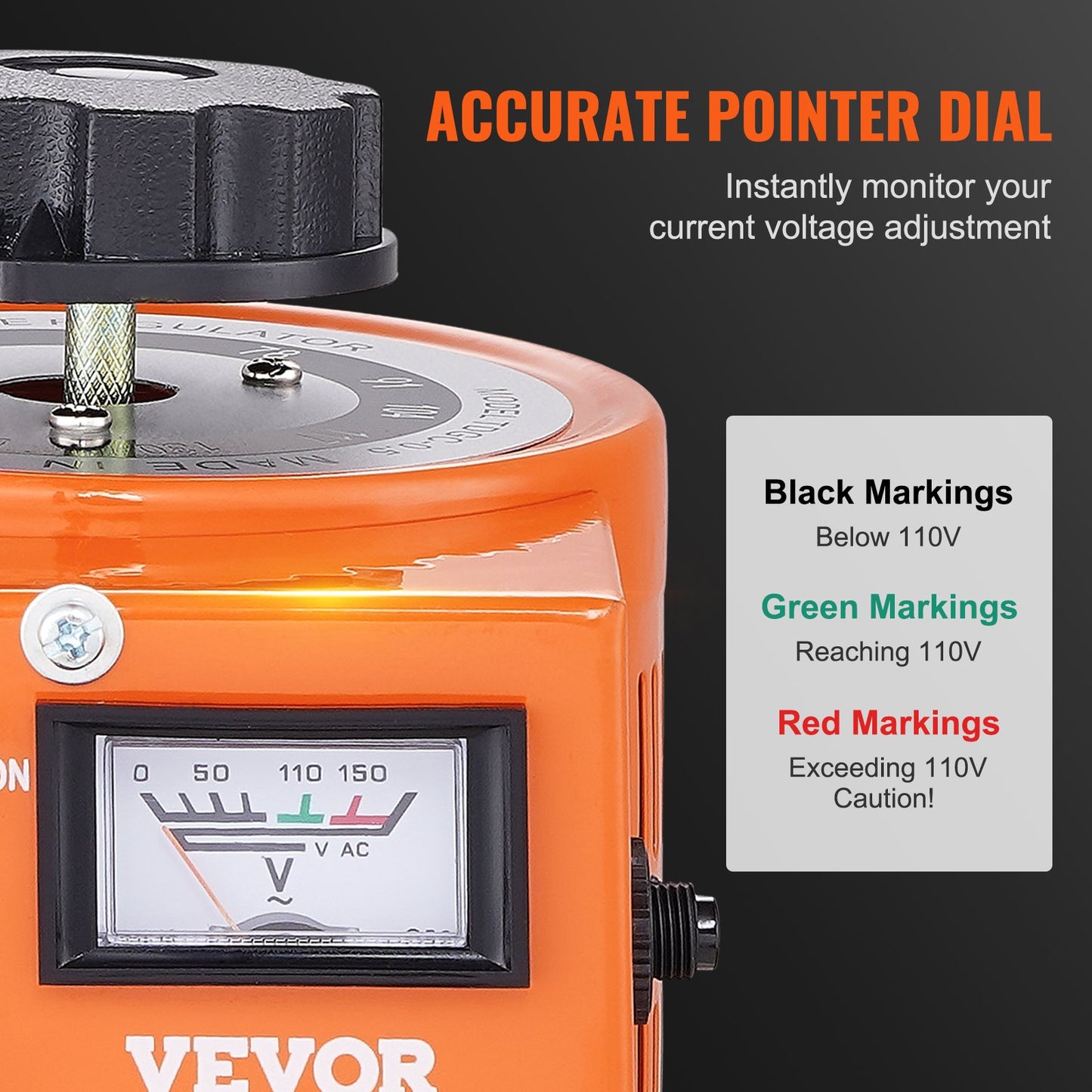 VEVOR 500VA Auto Variable Voltage Transformer, 3.84 Amp, 110V Input 0-130V Output AC Voltage,-$40