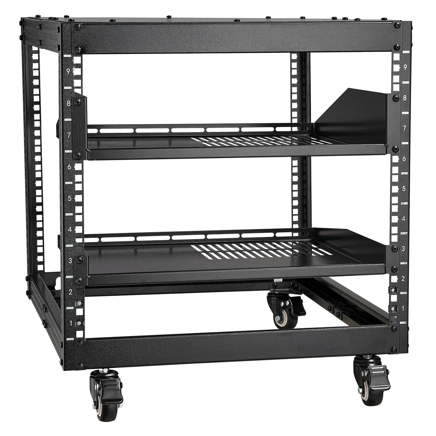 VEVOR 9U 4 Post Open Frame Server Rack Network Enclosure 23''-40'' Adjustable,-$60