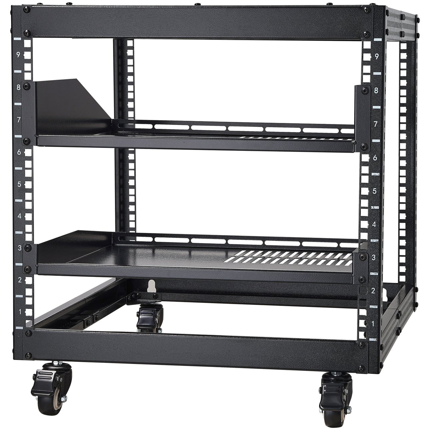 VEVOR 9U 4 Post Open Frame Server Rack Network Enclosure 23''-40'' Adjustable,-$60