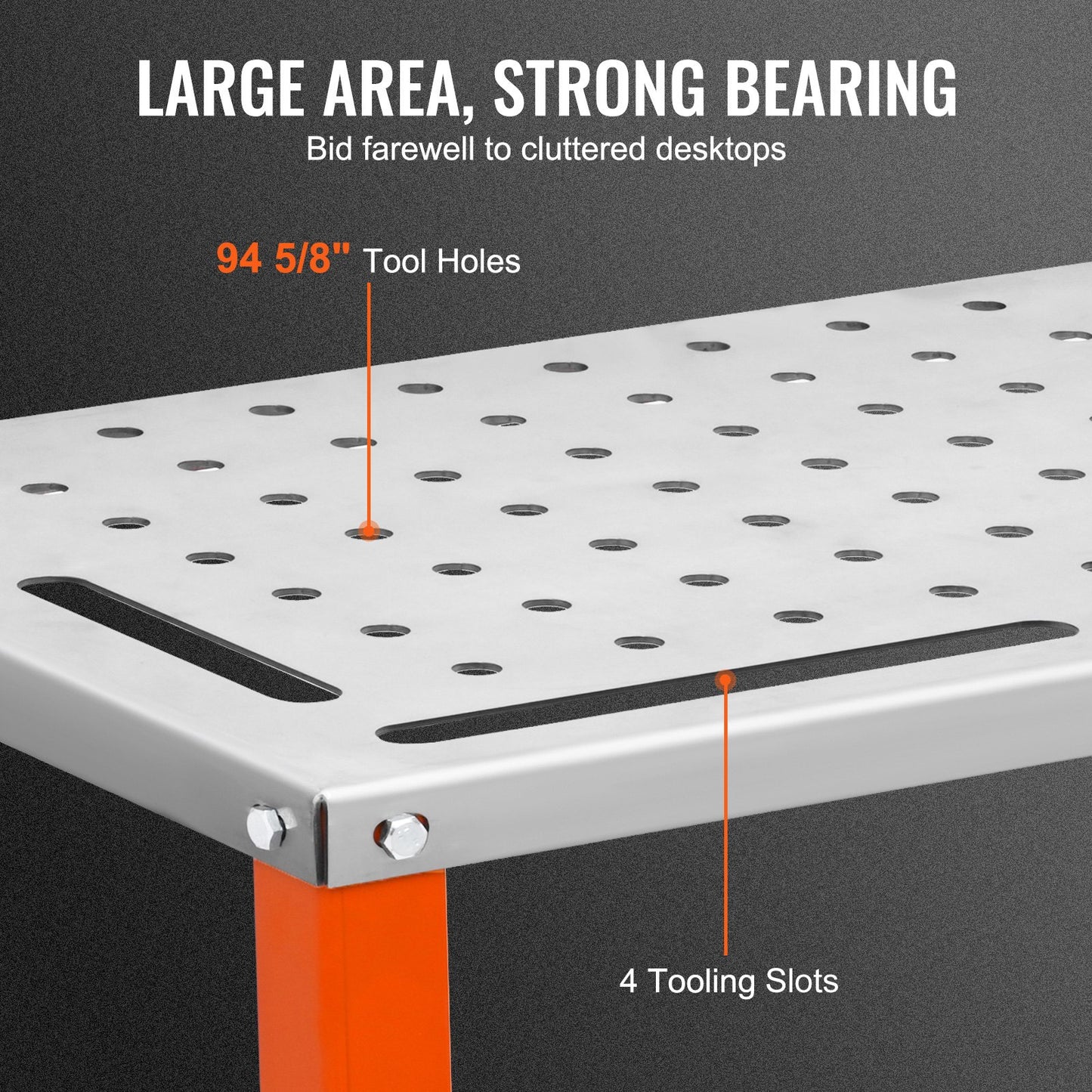 VEVOR 36" x 18" Welding Table, 1200lbs Load Capacity Steel Welding Workbench Table on Wheels,-$120