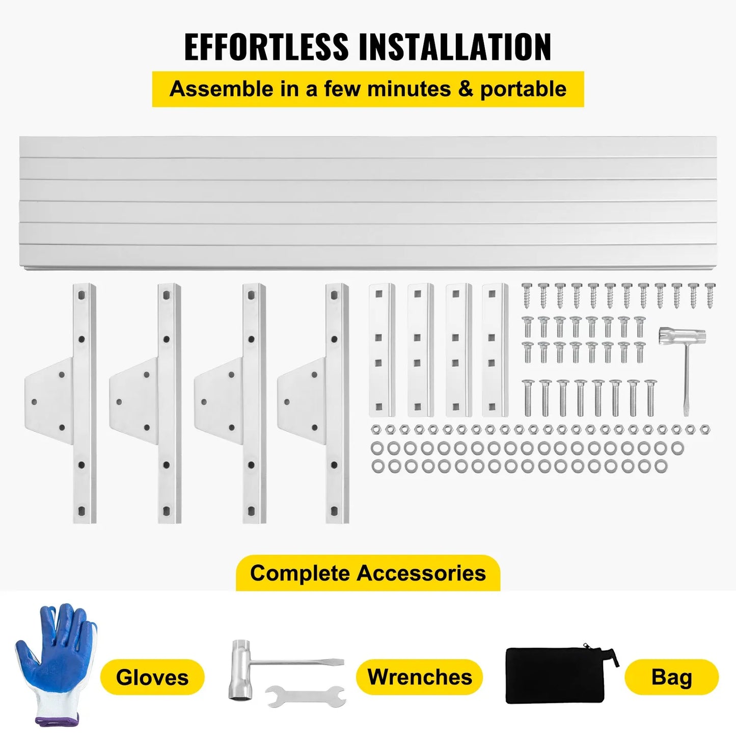 VEVOR Rail Mill Guide System 9 FT Chainsaw Mill Rail Guide with 4 Wood Fixing Plate Rail Mill Guide Used,-$90
