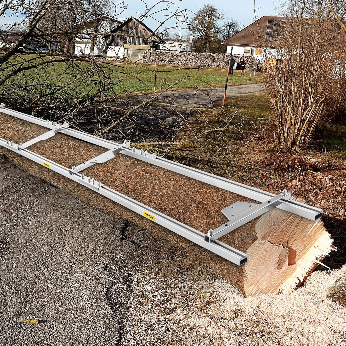 VEVOR Rail Mill Guide System 9 FT Chainsaw Mill Rail Guide with 4 Wood Fixing Plate Rail Mill Guide Used,-$90