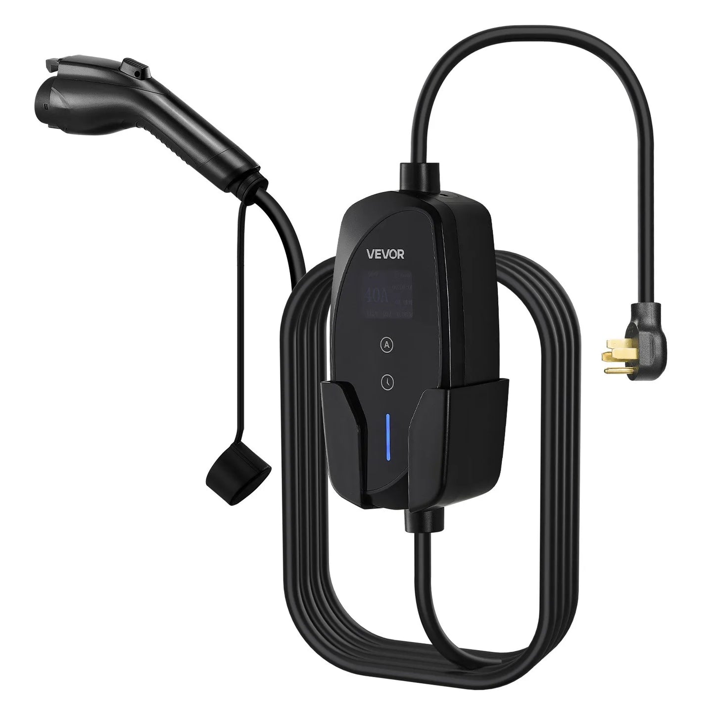 VEVOR Level 2 EV Charger, 40 Amp Adjustable Current, 240V Electric Vehicle Portable Charger,-$165