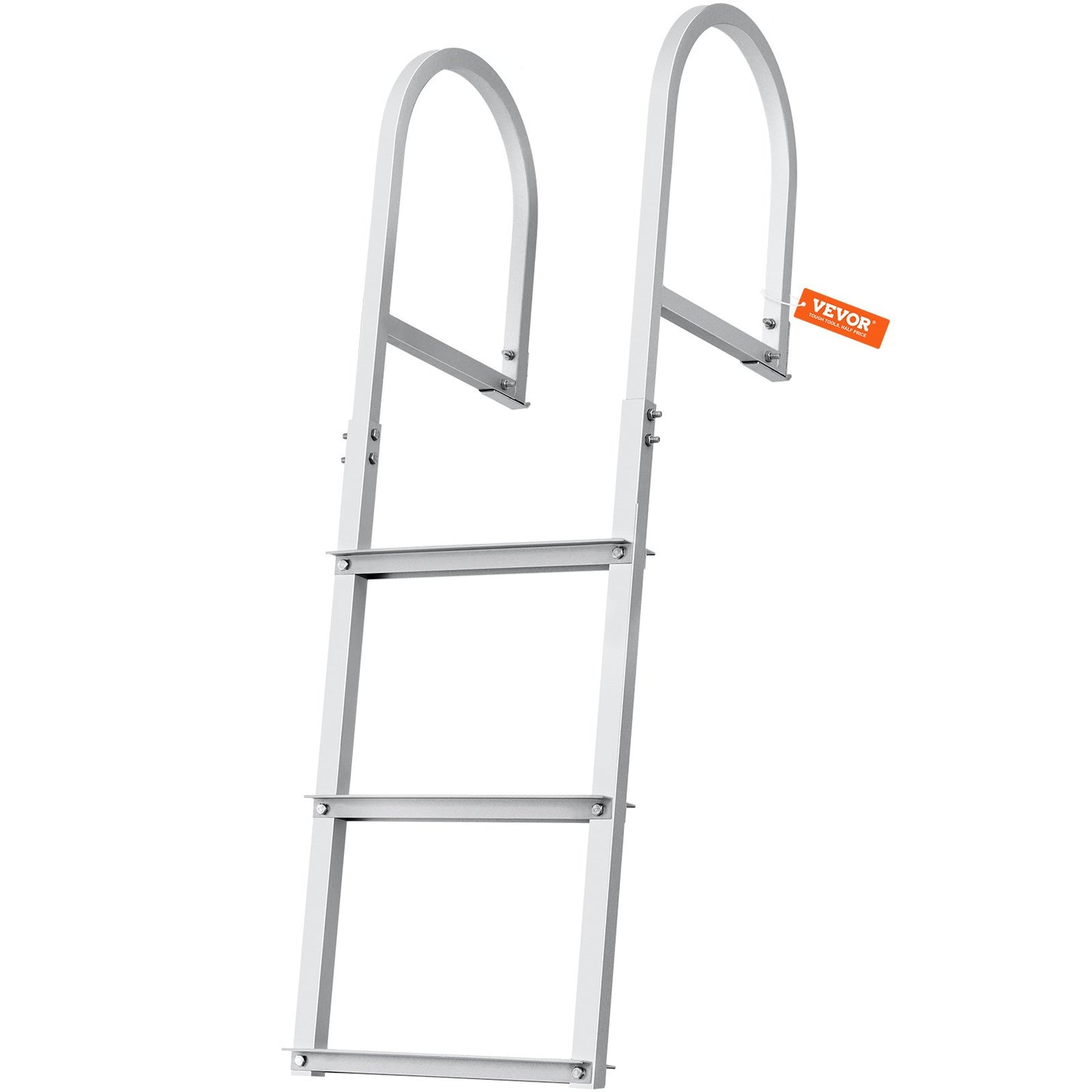 VEVOR Dock Ladder, Removable 3 Steps, 500 lbs Load Capacity, Aluminum Alloy Pontoon Boat Ladder,-$60