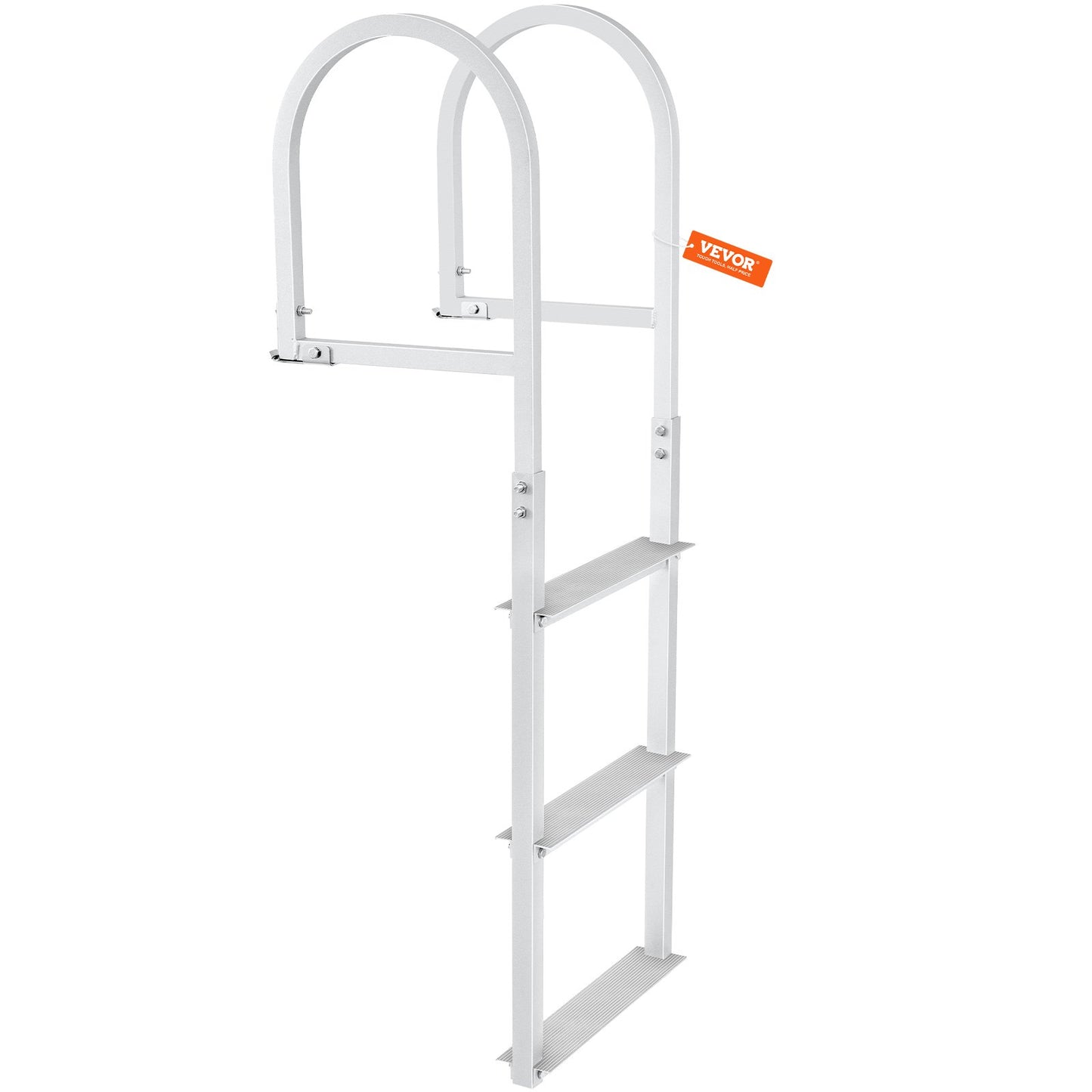 VEVOR Dock Ladder, Removable 3 Steps, 500 lbs Load Capacity, Aluminum Alloy Pontoon Boat Ladder,-$60