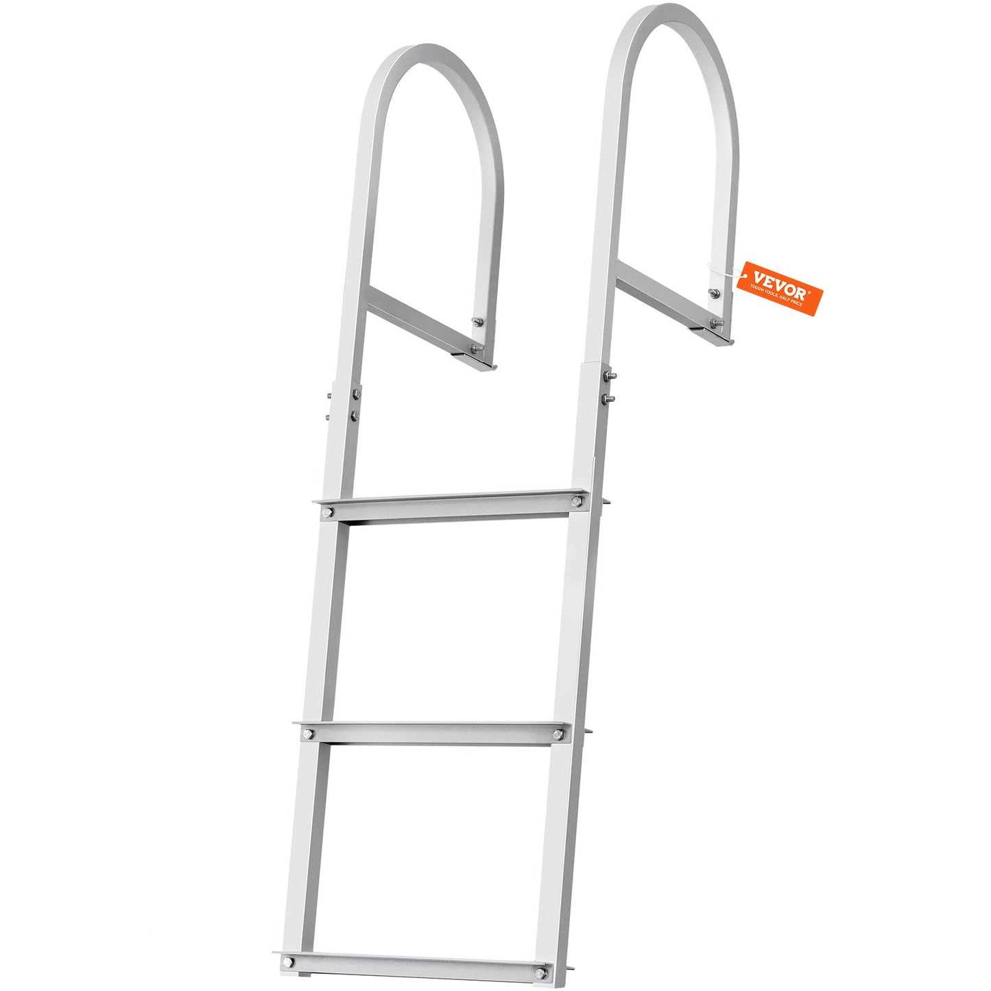 VEVOR Dock Ladder, Removable 3 Steps, 500 lbs Load Capacity, Aluminum Alloy Pontoon Boat Ladder,-$60