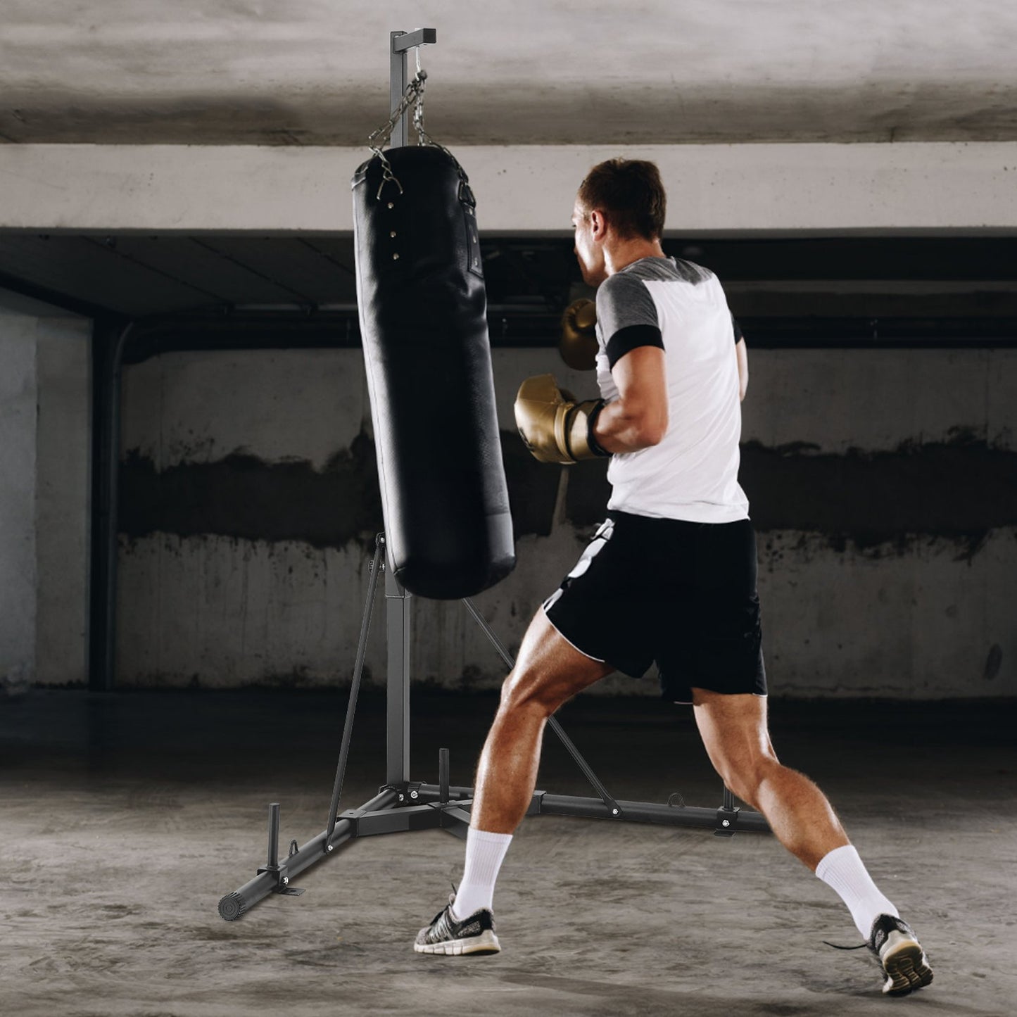 VEVOR Punching Bag Stand, Steel Heavy Duty Workout Training Equipment, Adjustable Height,-$95
