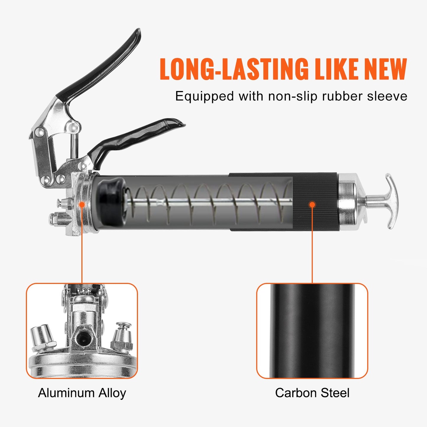 VEVOR Pistol Grip Grease Gun, 6000 PSI, 14 OZ / 400 CC Capacity Heavy Duty Professional Grease Gun,-$25