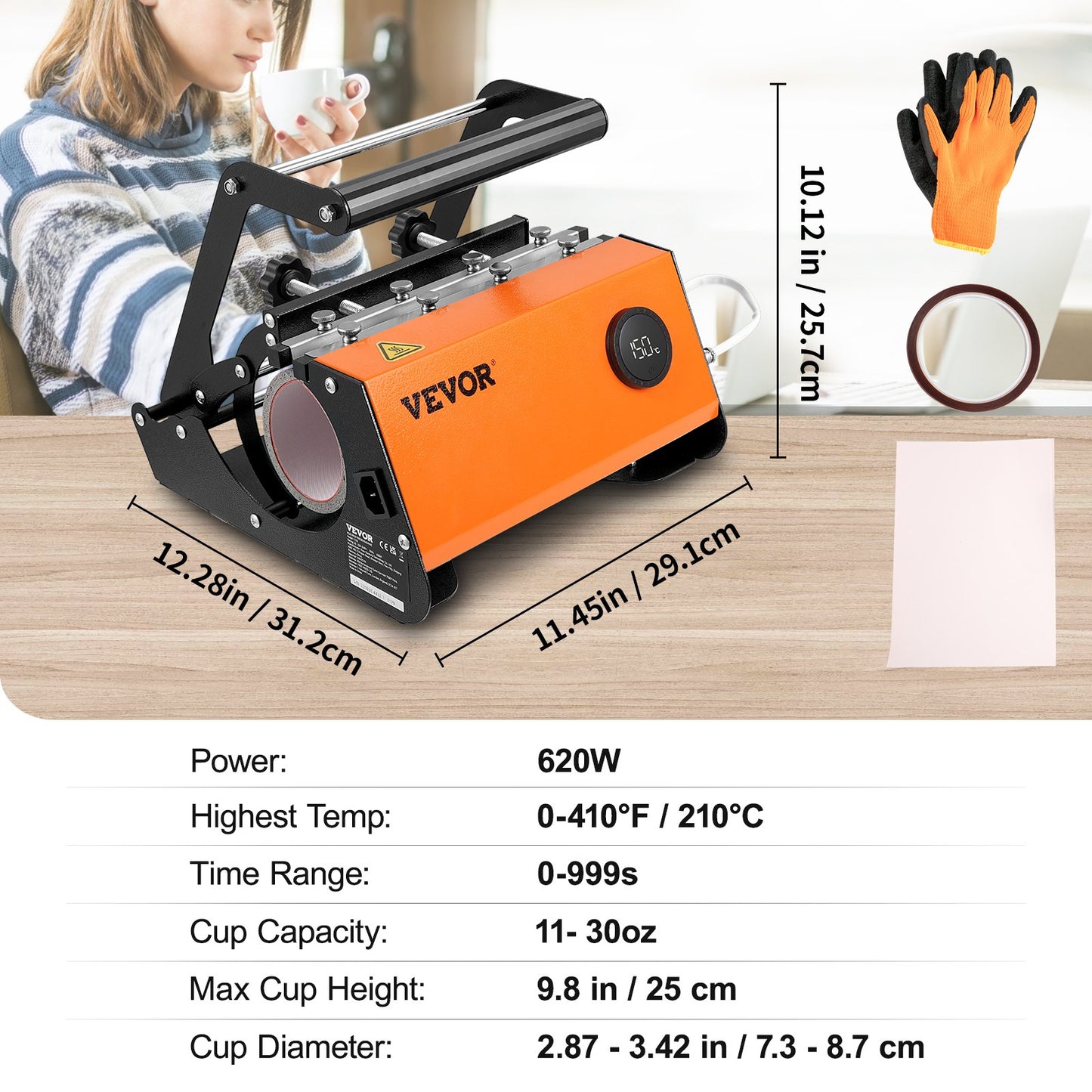 VEVOR Tumbler Heat Press, 30oz Mug Heat Press Machine Sublimation Transfer 11-15oz 16-25oz 30oz , -$110