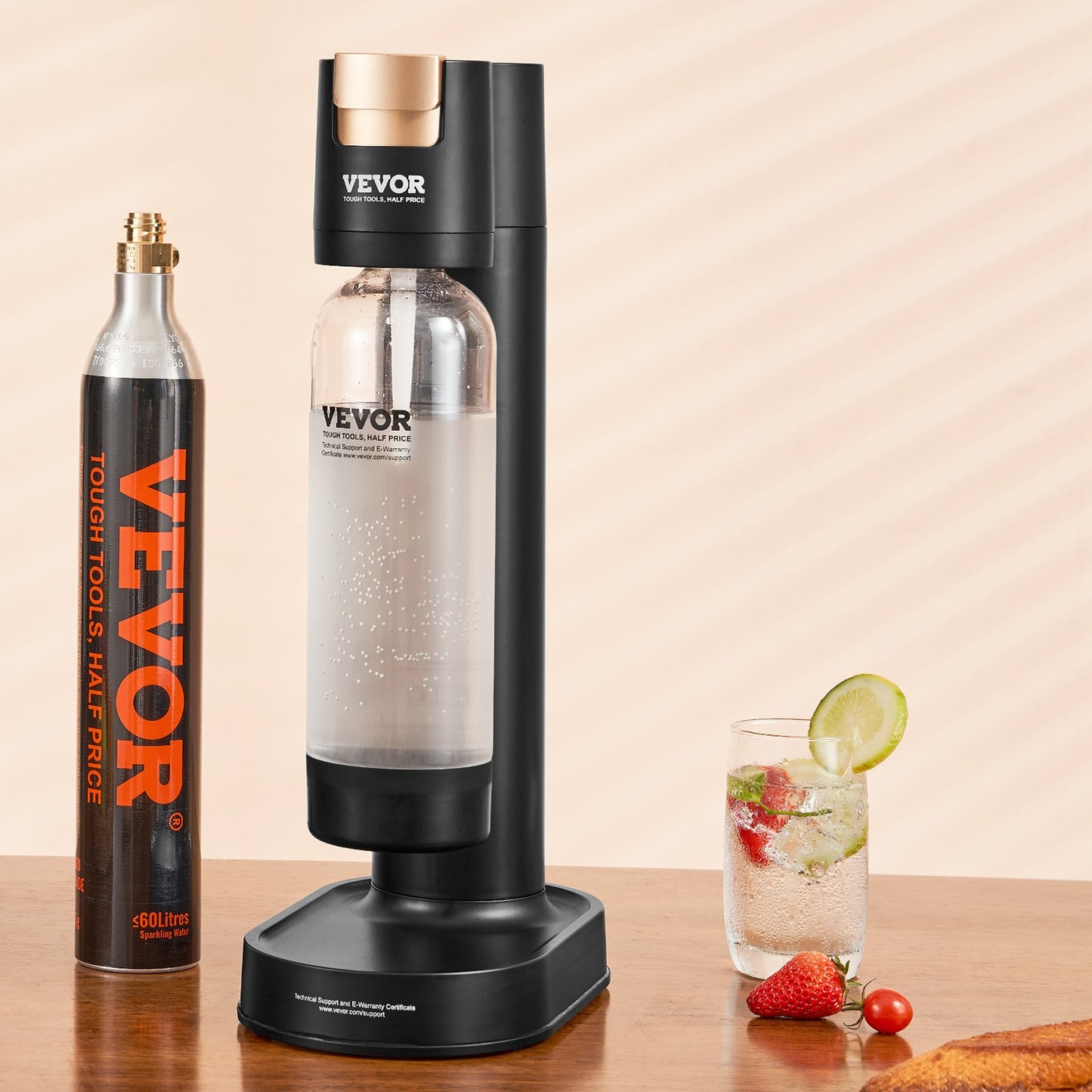 VEVOR Sparkling Water Maker, Soda Maker Machine for Home Carbonating, Seltzer Water Starter Kit,-$60