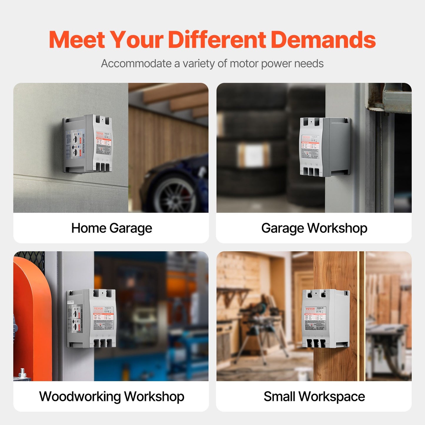 VEVOR 3 Phase Converter 2HP 7A 220V Single to 3 Phase 220V Input/Output,-$75