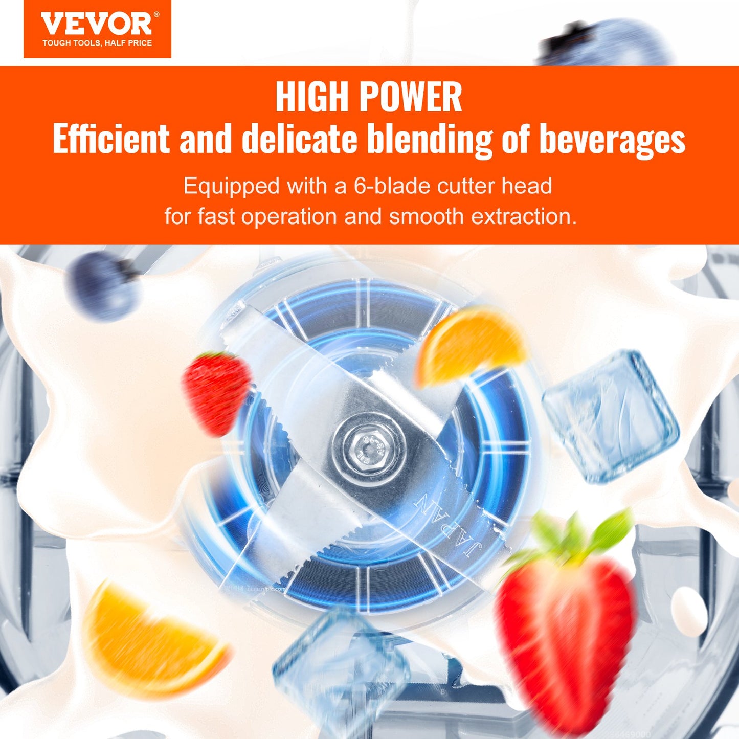 VEVOR Professional Blender with Shield, Commercial Countertop Blenders, 68 oz Blender Combo,Black,-$120