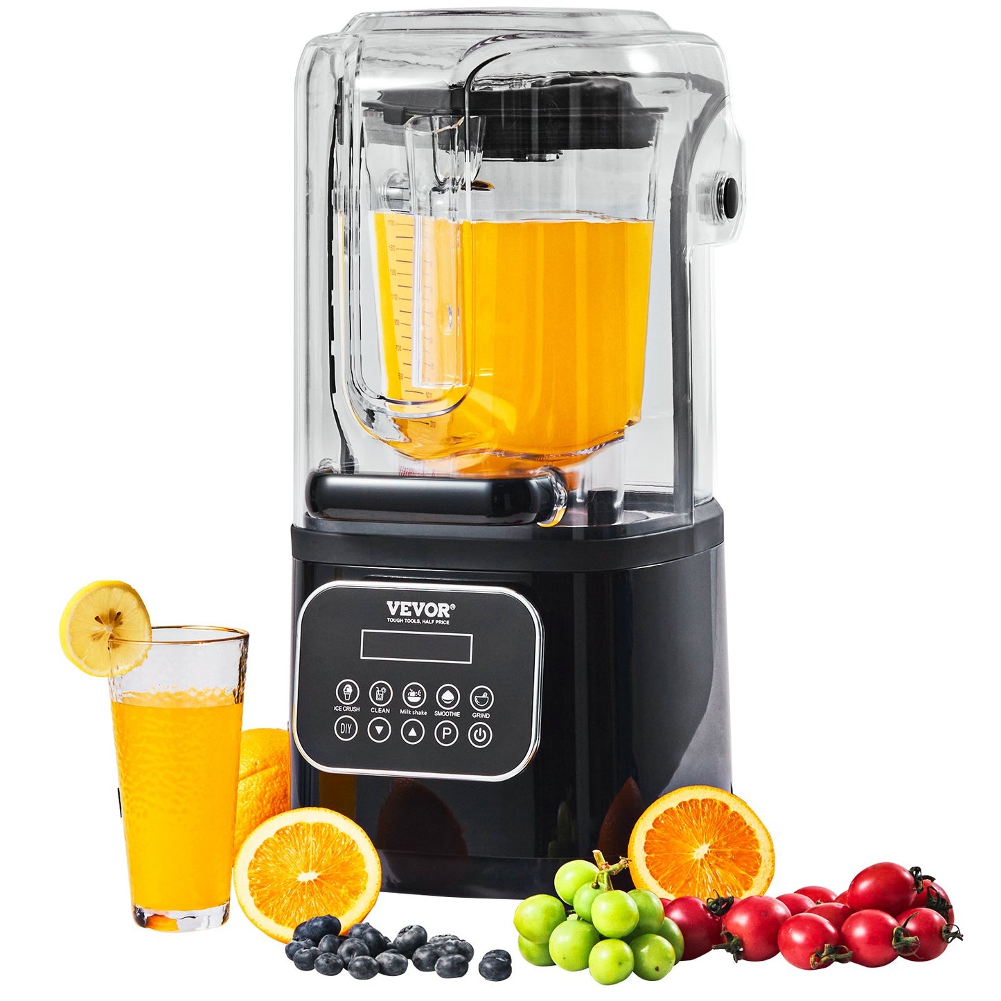 VEVOR Professional Blender with Shield, Commercial Countertop Blenders, 68 oz Blender Combo,Black,-$120