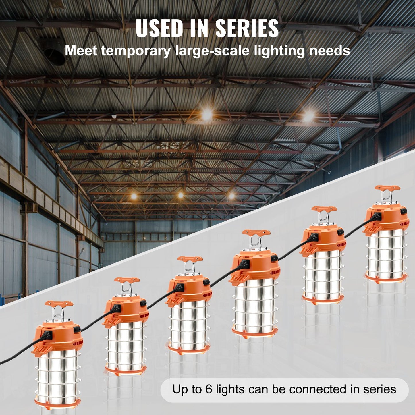 VEVOR LED Temporary Work Light, 150W, 20000lm Construction Lights, 5000K Portable Super Bright,-$75