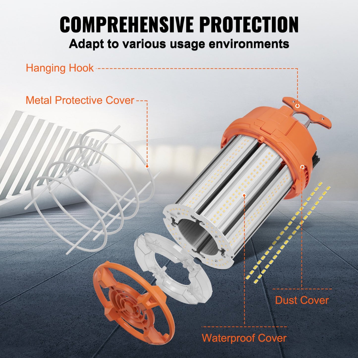 VEVOR LED Temporary Work Light, 150W, 20000lm Construction Lights, 5000K Portable Super Bright,-$75