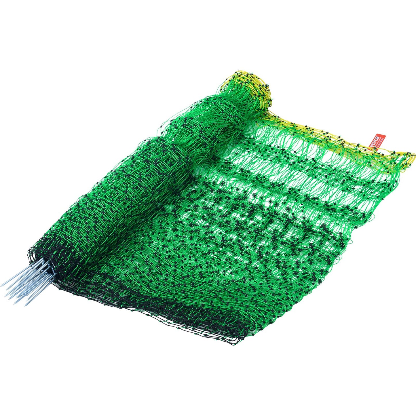 VEVOR Electric Fence Netting, 48" H x 168' L, PE Net Fencing Kit with Posts & Double-Spiked Stakes,-$150