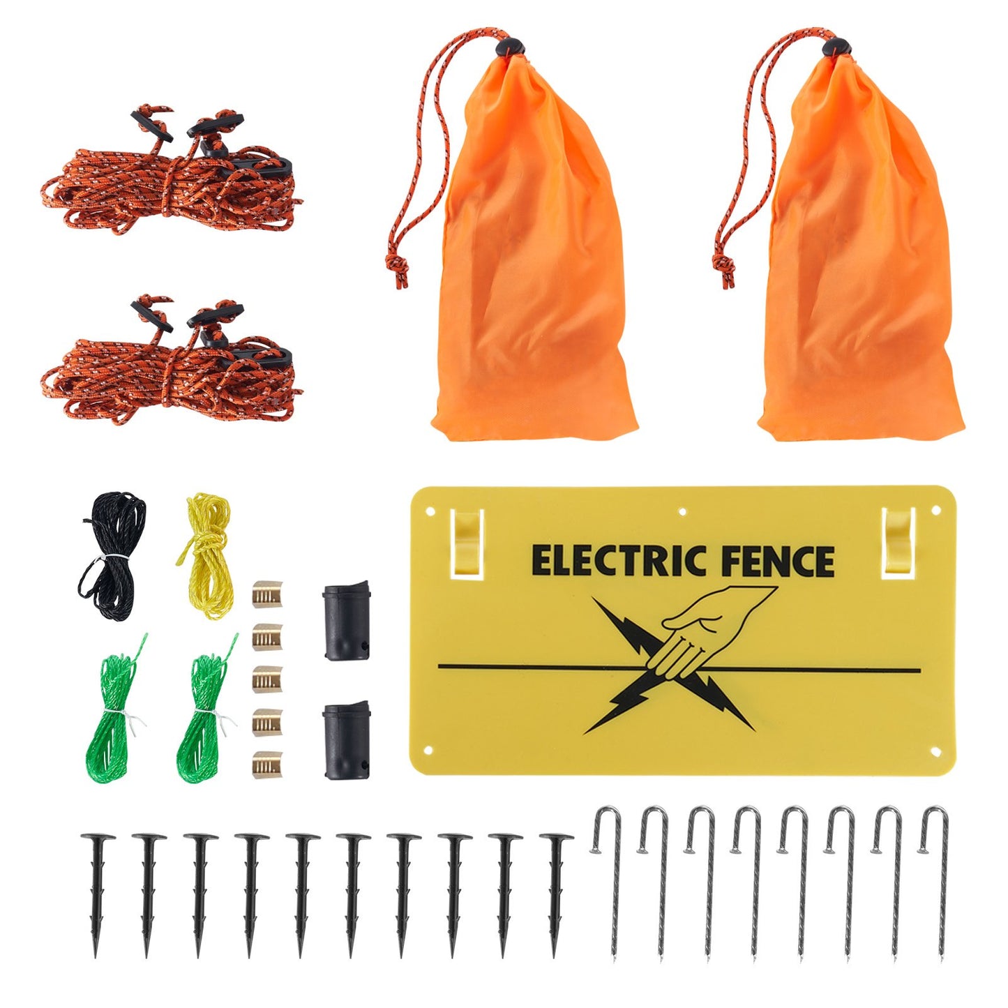 VEVOR Electric Fence Netting, 48" H x 168' L, PE Net Fencing Kit with Posts & Double-Spiked Stakes,-$150