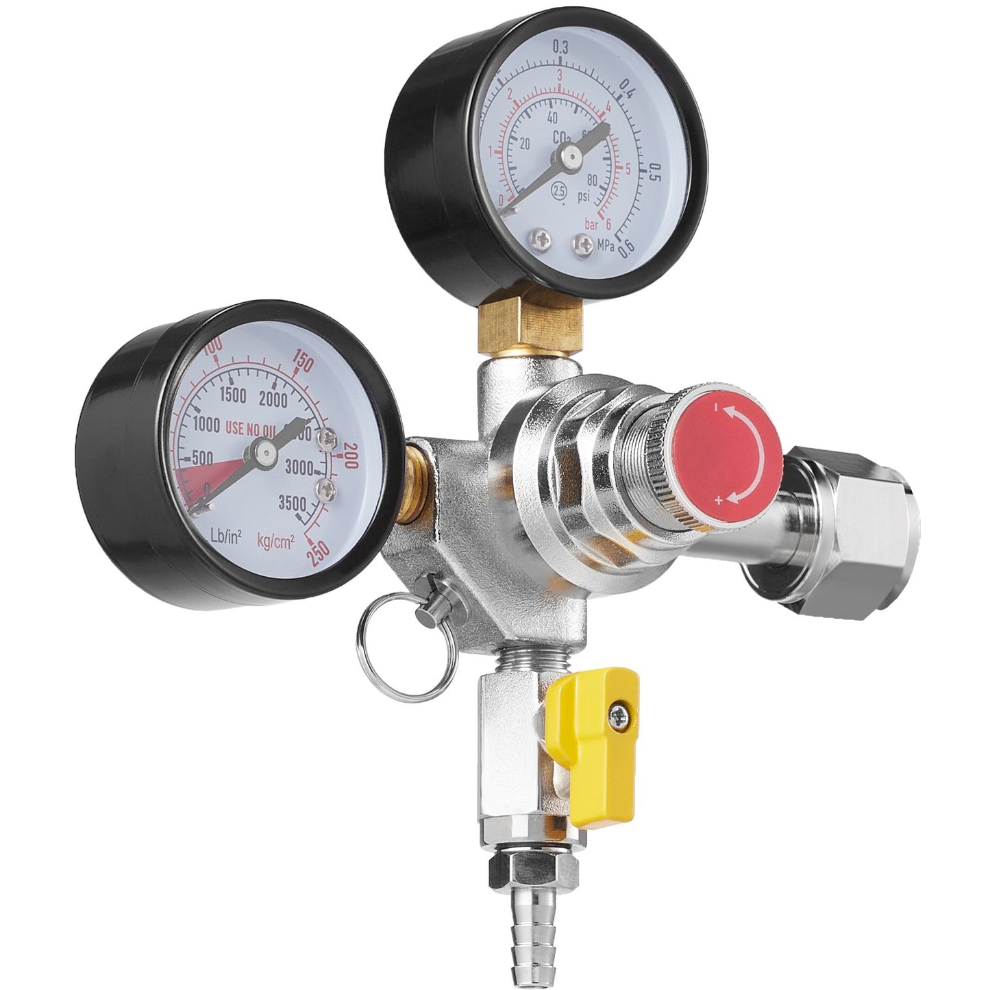 VEVOR Double Gauge Regulator, CO2 Regulator Gauge with 0-60PSI, Heavy Duty CO2 Gauge Gas System,-$30