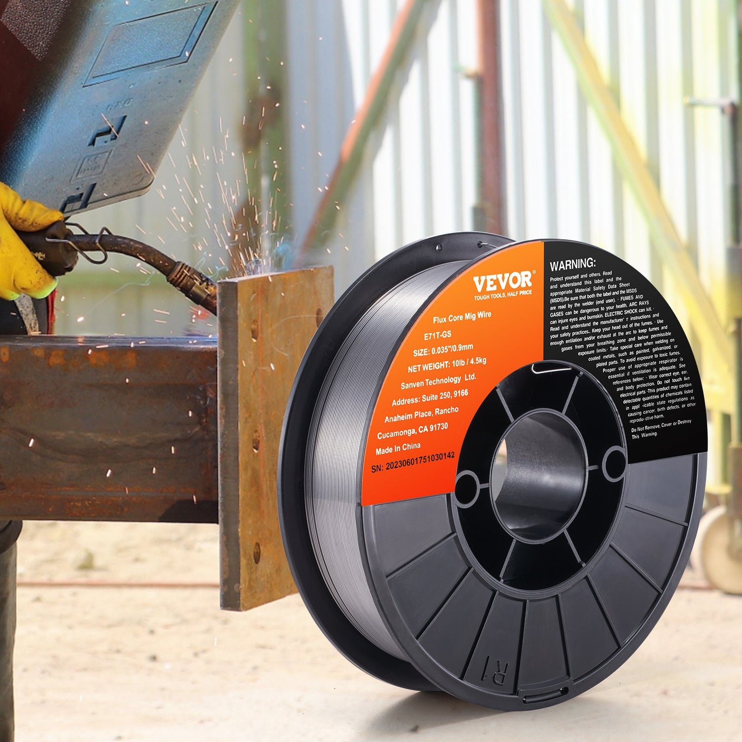 VEVOR Flux Core Welding Wire, E71T-GS 0.035-inch 10LBS, Gasless Mild Steel MIG Welding Wire, -$30