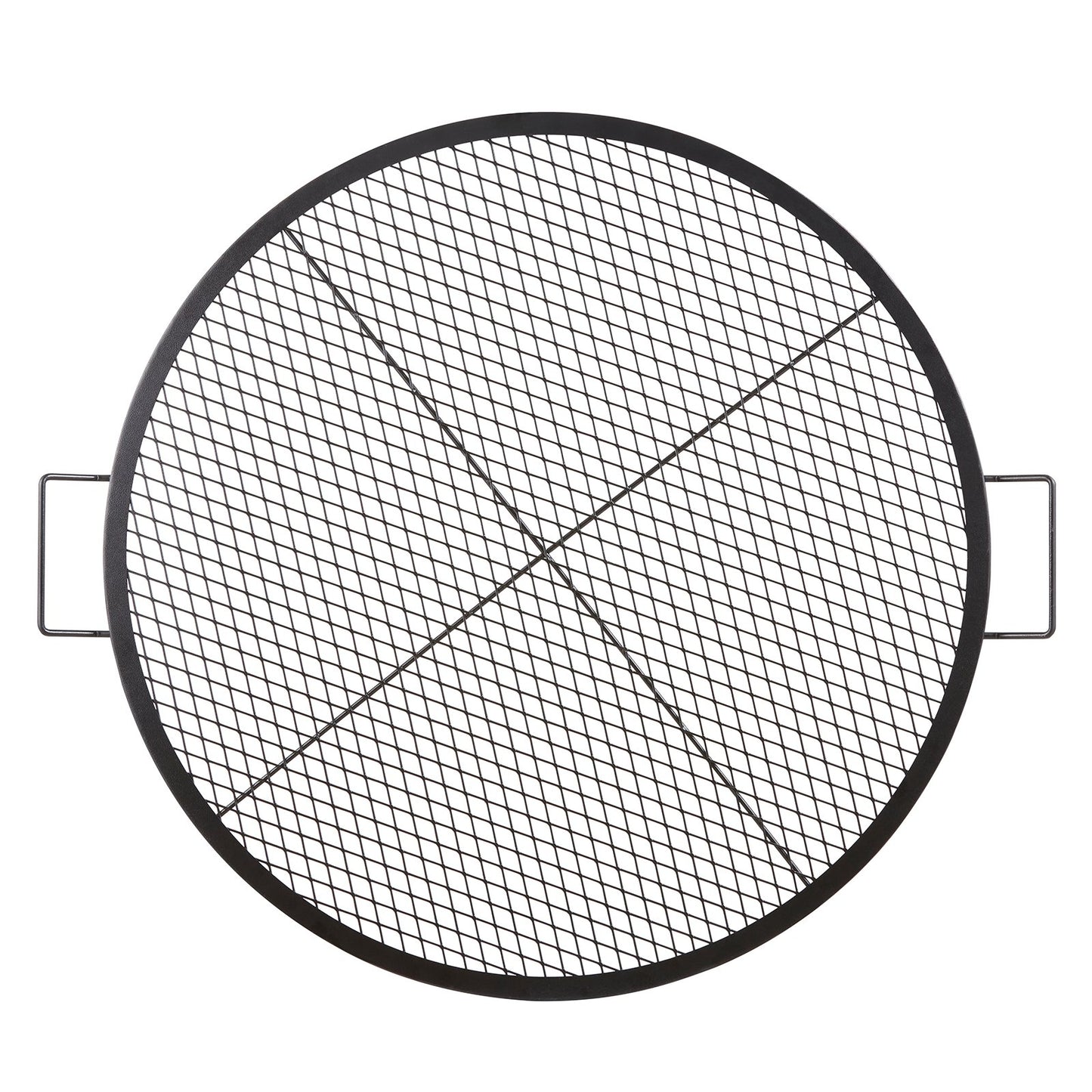 VEVOR X-Marks Fire Pit Grill Grate, Round Cooking Grate, Heavy Duty Steel Campfire BBQ Grill Grid