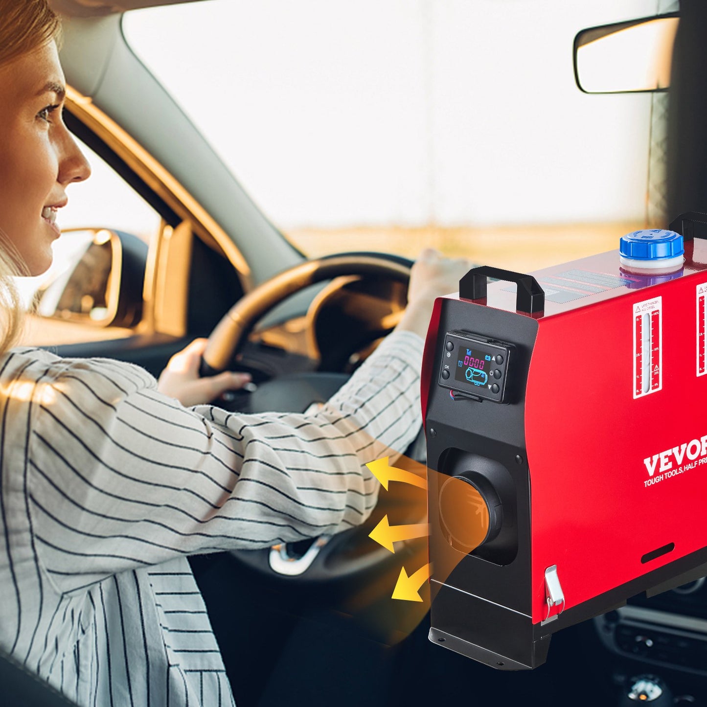 VEVOR Diesel Heater 12V Diesel Air Heater Muffler 8KW Diesel Heater with LCD Thermostat Monitor,-$110