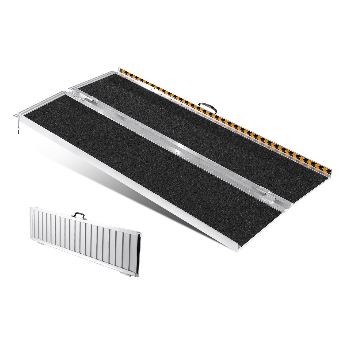 VEVOR Portable Wheelchair Ramp, 6 ft 800 lbs Capacity, Non-Slip Aluminum Folding Threshold Ramp,-$180