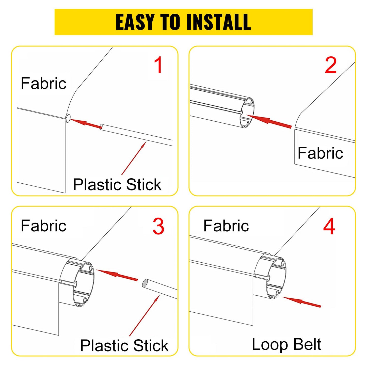 VEVOR RV Awning 16' Camper Awning Fabric, Trailer Awning Canopy Patio Camping Car Awning,-$100