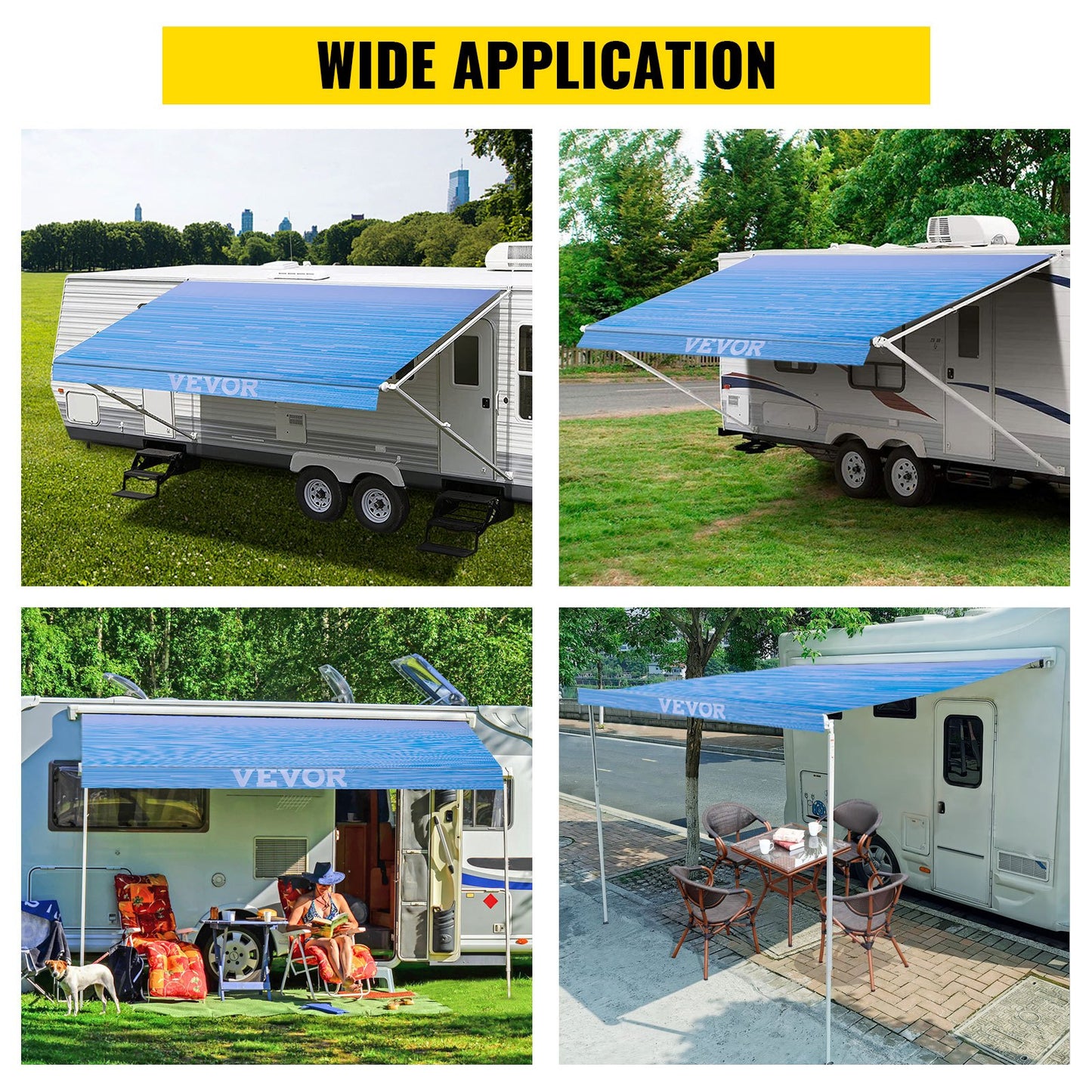 VEVOR RV Awning 16' Camper Awning Fabric, Trailer Awning Canopy Patio Camping Car Awning,-$100