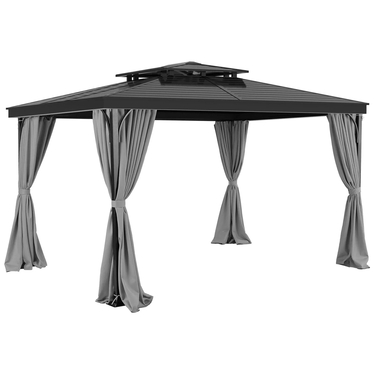 VEVOR Gazebo Curtains Outdoor, Fit Most 10' x 10' x 6.7' Gazebos, 4-Panel Sidewall ,-$40