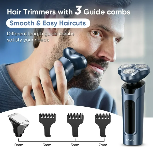 BNIB-Sejoy Men's Electric Shaver Razor, 5 in 1 Grooming Kit,Cordless Rechargeable Waterproof ,-$25