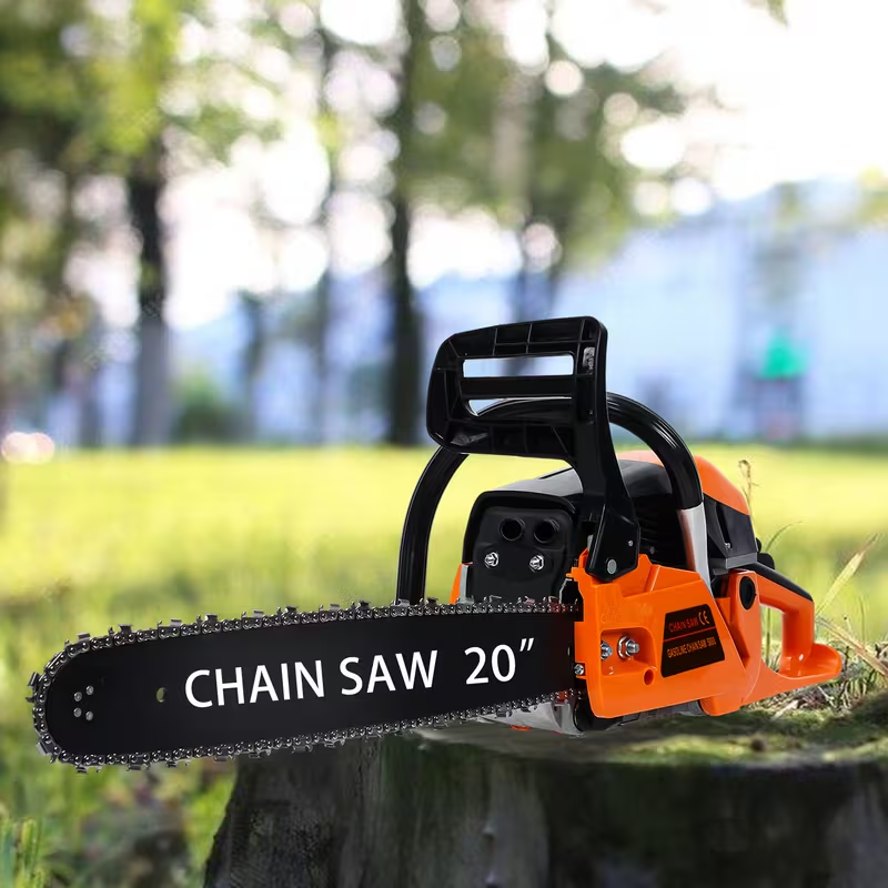 BNIB-58cc 2-Stroke Gas Chainsaw 20" Bar 2200W Power Low Recoil Chain Saw with Ergonomic Anti,-$100