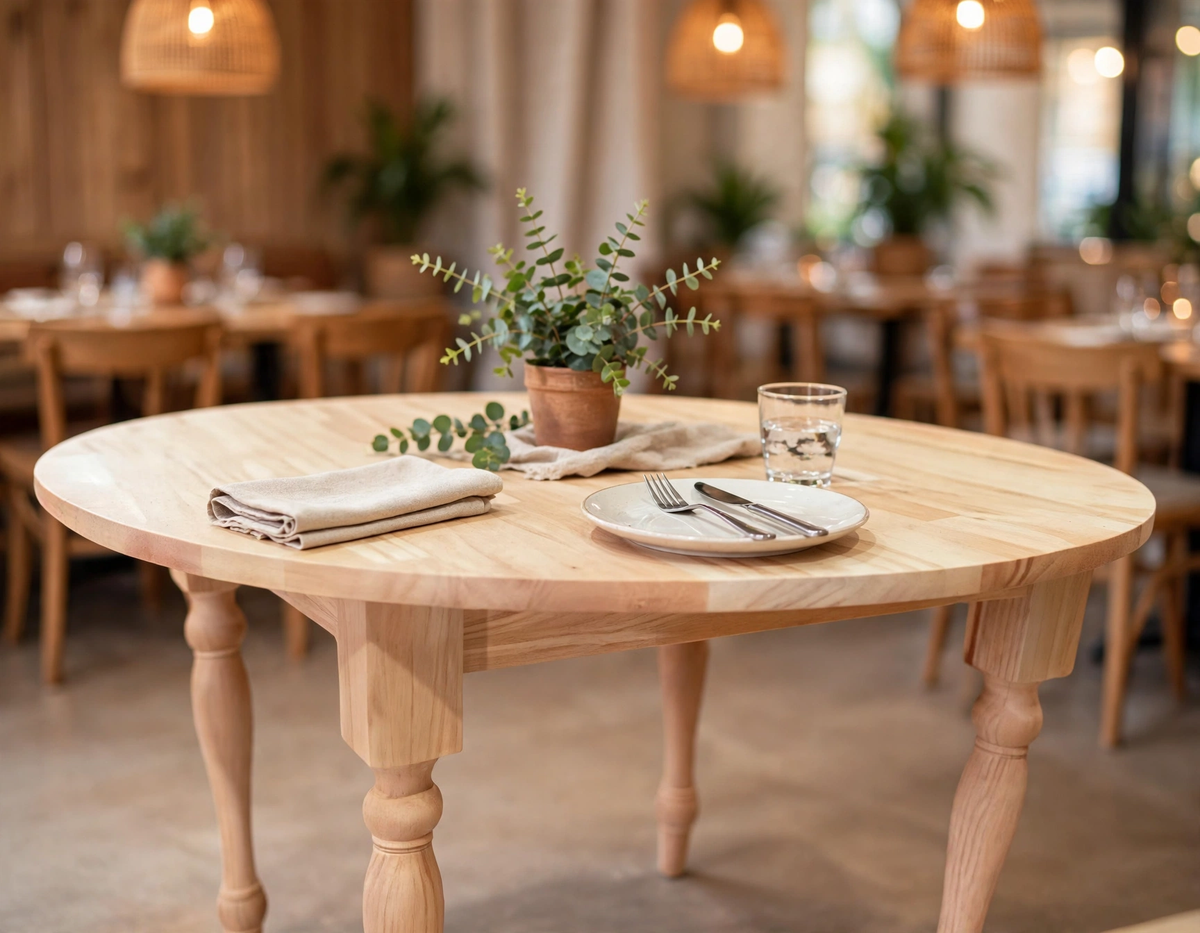 BNIB-Premium Solid Wood Round Dining Table - 42" (107cm )Tabletop, 29.5"(75cm) Height