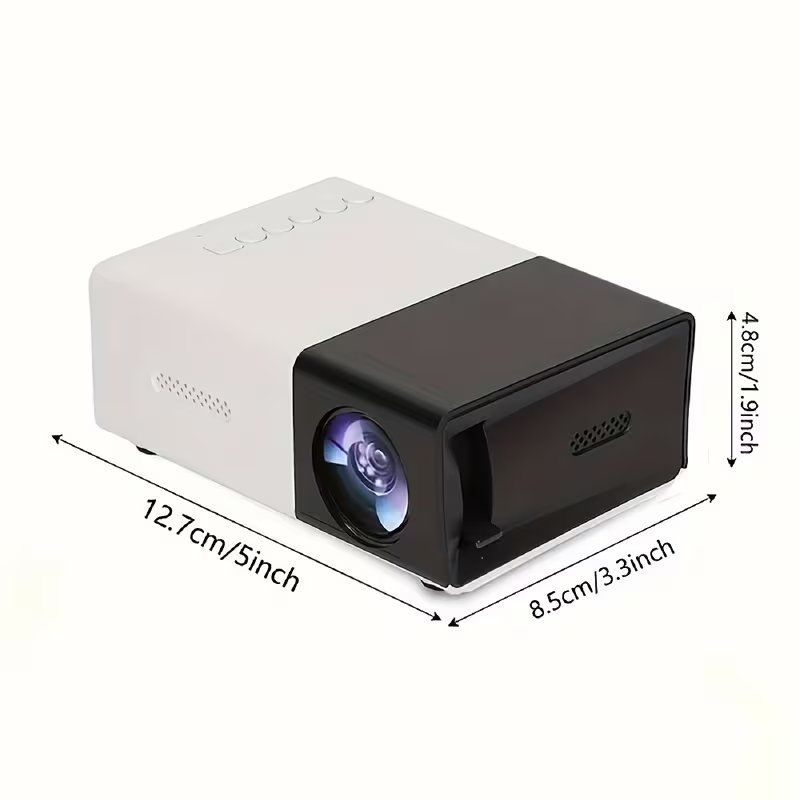 BNIB-Mini Portable LED Projector, 80" Large Screen Home Theater Projector with USB Phone Link,-$20
