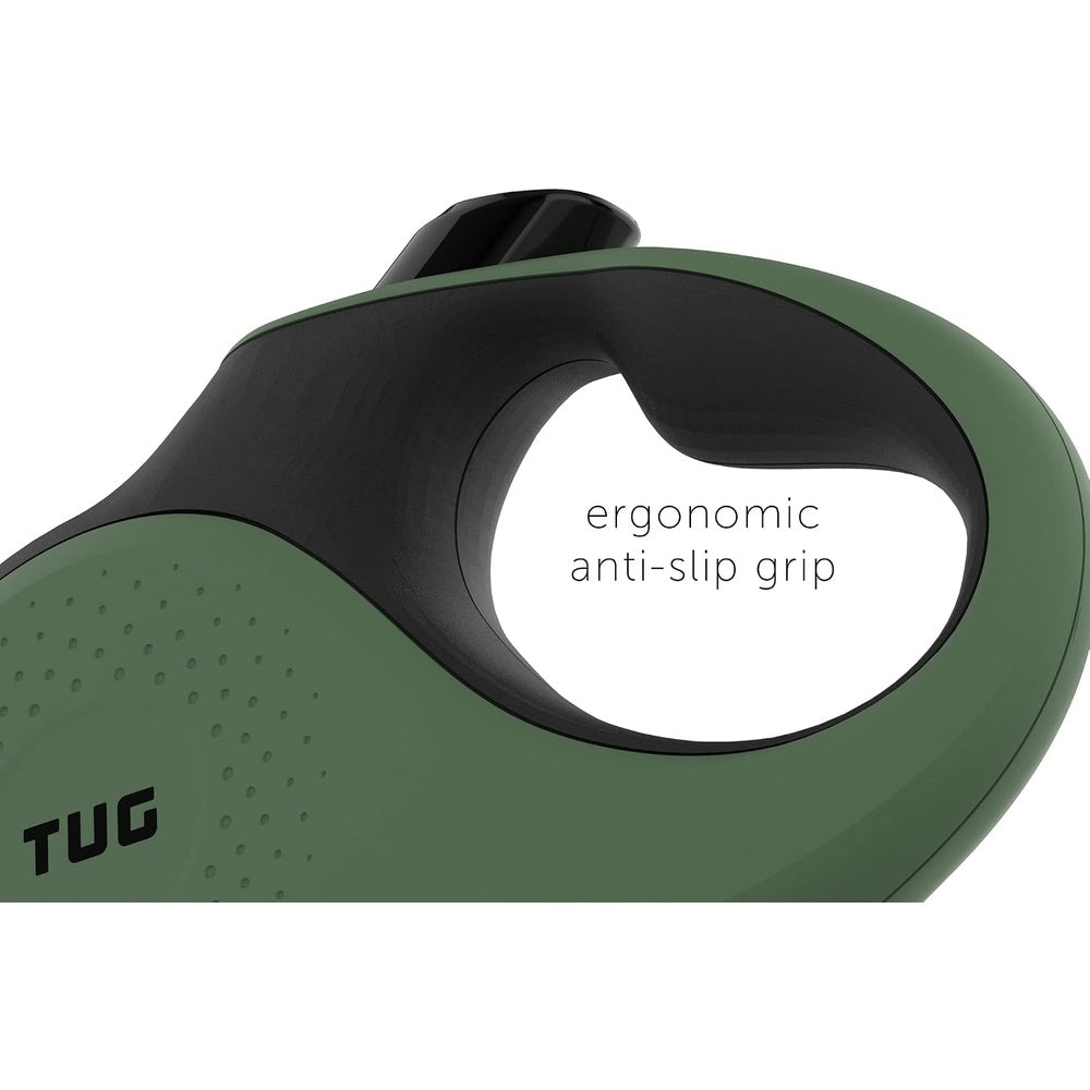 BNIB-TUG 360°Tangle-Free Retractable Dog Leash,Large, Green.