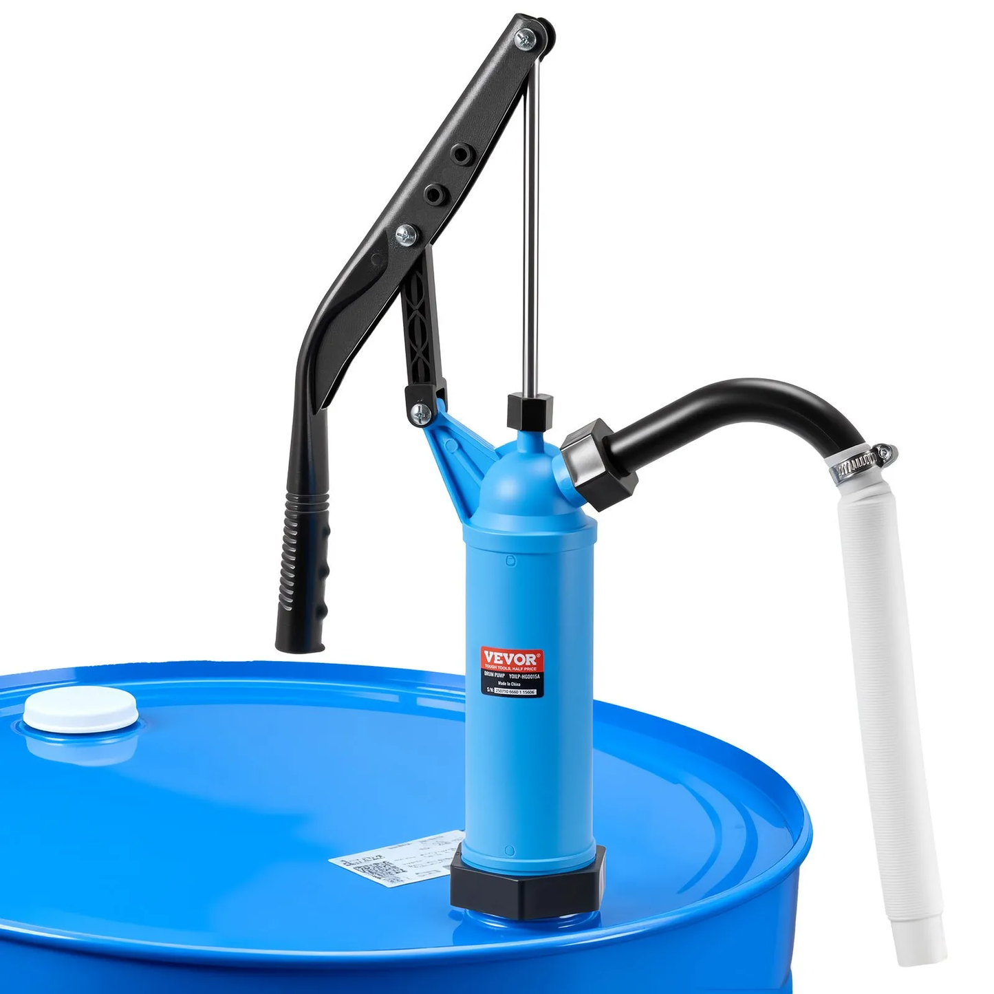 VEVOR Drum Pump, 9.5 oz. Per Stroke, Lever-Action Barrel Pump, Fits 5-55 Gallon Drums,-$20