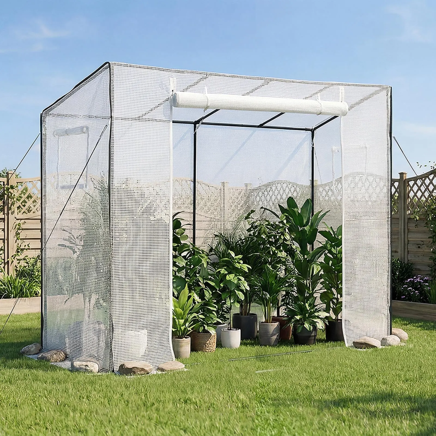 VEVOR Walk-in Greenhouse, 76.8" x 30.3" x 66.1" Greenhouse for Outdoors with Windows, PE Cover,-$35