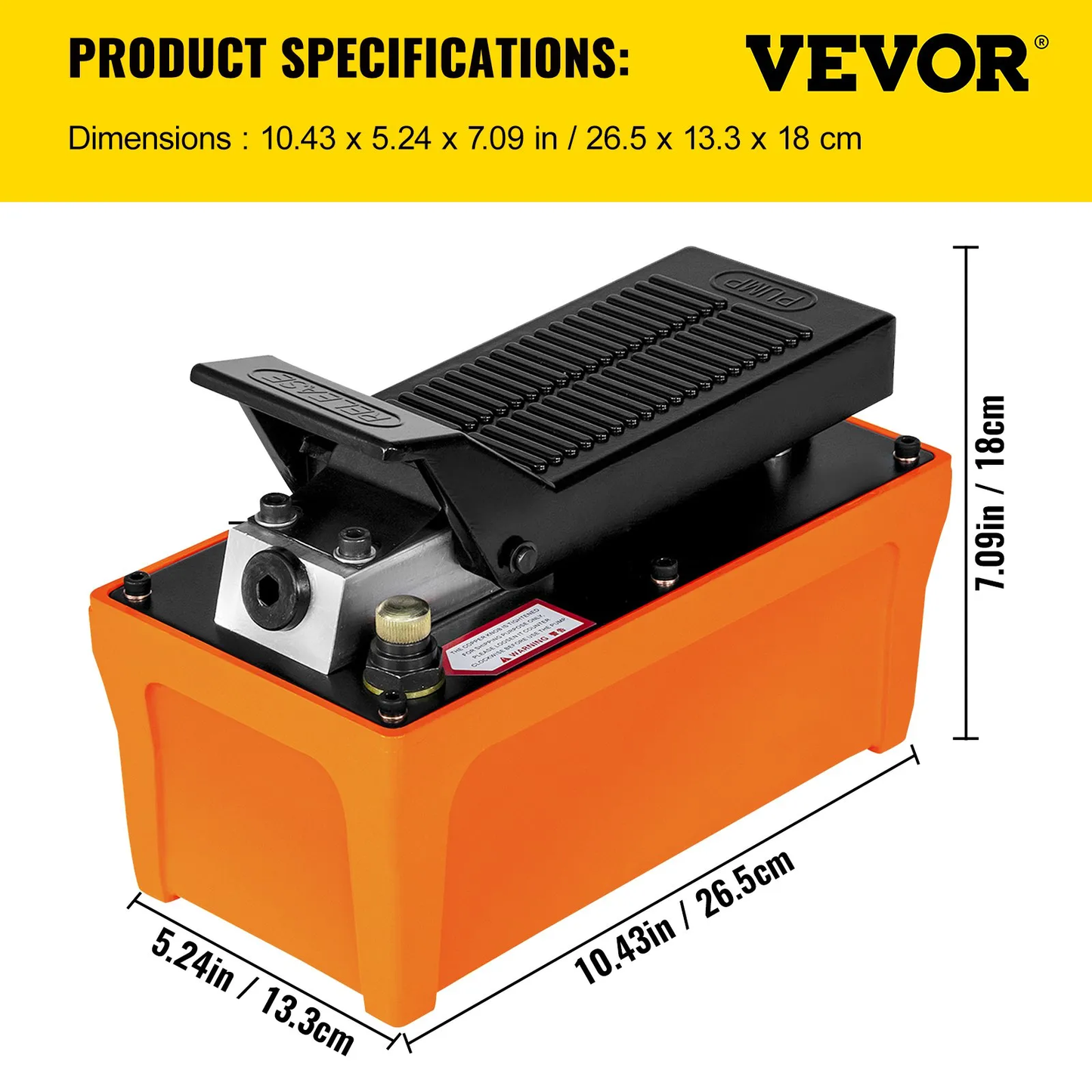 VEVOR 10000 PSI Hydraulic Pump, Air Foot Pump with Hose, Hydraulic Jack Pump with Air Hose,-$100